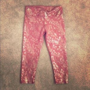 Pink floral Fabletics leggings
